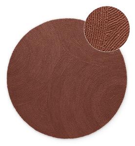 Ceglasty wełniany okrągły dywan tkany ręcznie ø 120 cm Calmio – Hanse Home