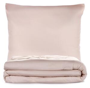 Beżowa pościel dwuosobowa z satyny bawełnianej 240x220 cm Elegant – Mijolnir