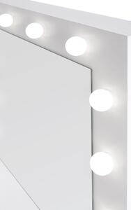 Nowoczesna toaletka Hollywood 95 cm z oświetleniem LED - biały