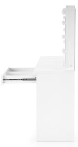 Nowoczesna toaletka Hollywood 95 cm z oświetleniem LED - biały