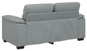 Sofa 2-osobowa jasnoszara 160x81x84 cm tkanina