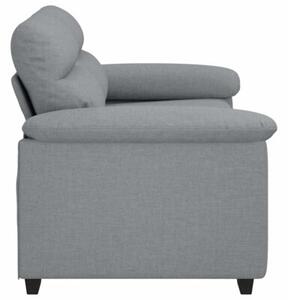 Sofa 2-osobowa jasnoszara 160x81x84 cm tkanina