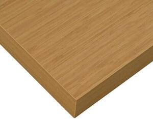 Półka ścienna w nowoczesnym stylu z materiału drewnopochodnego, beżowa, 120 cm