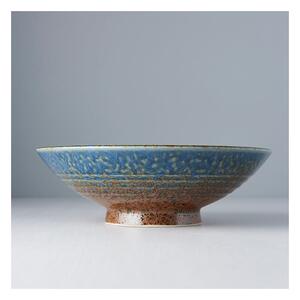 Beżowo-niebieska miska ceramiczna na ramen MIJ Earth & Sky, ø 25 cm