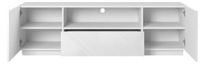 Szafka RTV Asha z szufladą i wnęką 167 cm - biały połysk
