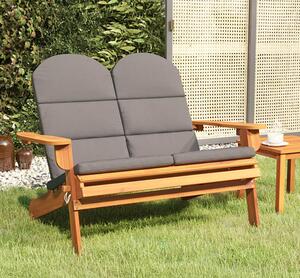 Drewniana ławka ogrodowa w stylu adirondack szary T0-P03