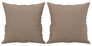 Sofa 2-osobowa z poduszkami, cappuccino, 140 cm, sztuczna skÃ³ra