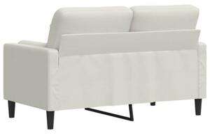 Sofa 2-osobowa z poduszkami, kremowa, 120 cm, aksamit