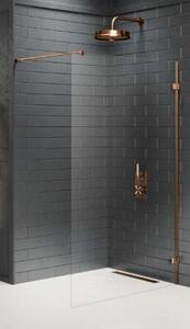 New Trendy Avexa Copper Brushed Walk in ścianka prysznicowa 60 cm miedź szczotkowana/szkło przezroczyste EXK-7133