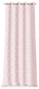 AmeliaHome Firanka Delva Pleat różowy, 140 x 250 cm