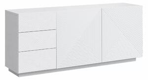 Komoda Asha 167 cm dwudrzwiowa z szufladami - biały mat