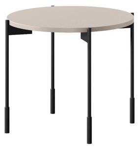 Stolik kawowy Sonatia 45 cm okrągły na metalowych nogach - kaszmir