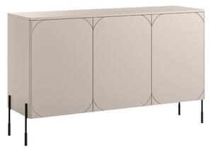 Komoda Sonatia 150 cm trzydrzwiowa - kaszmir / nogi czarne