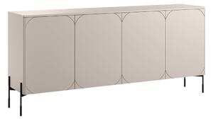 Komoda Sonatia 200 cm czterodrzwiowa - kaszmir / nogi czarne