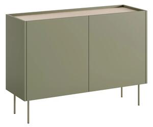 Komoda Desin 120 cm dwudrzwiowa - oliwka / dąb nagano