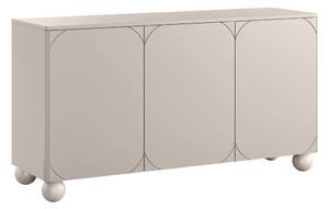 Komoda Sonatia II 150 cm trzydrzwiowa - kaszmir / nogi kule