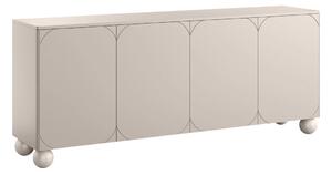 Komoda Sonatia II 200 cm czterodrzwiowa - kaszmir / nogi kule
