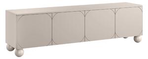 Szafka RTV Sonatia II 200 cm czterodrzwiowa na nogach kulach - kaszmir