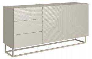 Komoda Asha 167 cm dwudrzwiowa z szufladami - kaszmir / kaszmir stelaż