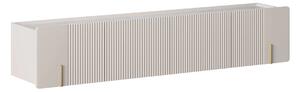 Szafka RTV Malmi 200 cm wisząca - kaszmir / crema bianca / złoty