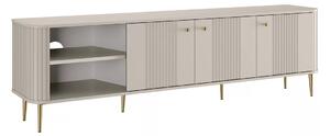 Szafka RTV Vesper 3D 187 cm - kaszmir / złote nogi