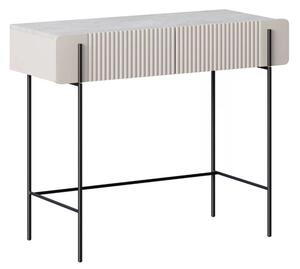 Toaletka Malmi 100 cm z szufladami - kaszmir / crema bianca / czarne nóżki