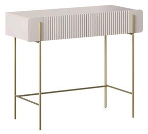 Toaletka Malmi 100 cm z szufladami - kaszmir / złote nóżki