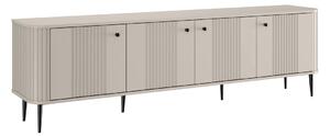 Szafka RTV Vesper 4D 187 cm - kaszmir / czarne nogi