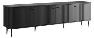 Szafka RTV Vesper 4D 187 cm - czarny / czarne nogi