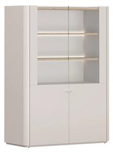Witryna Elivo 100 cm dwudrzwiowa - kaszmir / dąb olejowany
