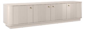 Szafka RTV Vesper 4D 187 cm - kaszmir / złote uchwyty
