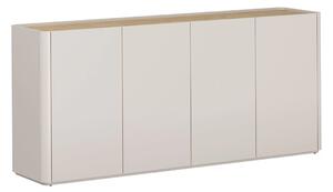 Komoda Elivo 200 cm czterodrzwiowa - kaszmir / dąb olejowany