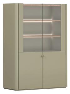 Witryna Elivo 100 cm dwudrzwiowa - eukaliptus / dąb baltic dune