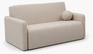 Sofa rozkładana Nido trzyosobowa 140 cm z pojemnikiem - jasny beżowy boucle Quelle 03