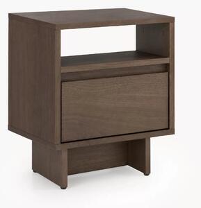 Szafka nocna Zolia 40 cm z szufladą na cokole - orzech elegant