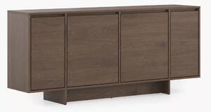 Komoda czterodrzwiowa Zolia 180 cm na cokole - orzech elegant