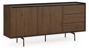 Komoda Zenar 170 cm z szufladami - orzech elegant / czarny