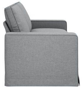 Nowoczesna moduÅowa kanapa w kolorze jasnoszarym z czarnymi nogami