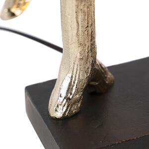 Lampa stołowa art deco czarno-złota 23 cm - Pajaro Oswietlenie wewnetrzne