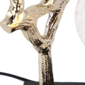Lampa stołowa art deco czarno-złota 18,5 cm - Pajaro Oswietlenie wewnetrzne