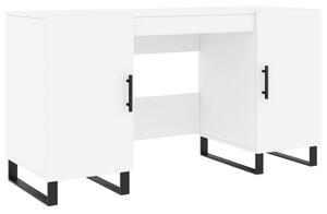 Biurko, biaÅe, 140x50x75 cm, materiaÅ drewnopochodny
