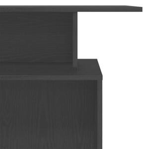Biurko recepcyjne czarne 100x40x104 cm drewno konstrukcyjne