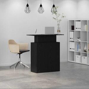 Biurko recepcyjne czarne 100x40x104 cm drewno konstrukcyjne