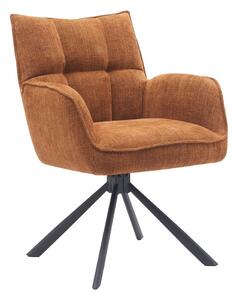 Pomarańczowe tapicerowane fotele jadalniane zestaw 2 szt. Marilla – Unique Furniture