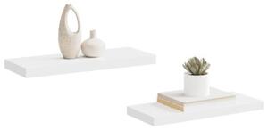Półki ścienne, 2 szt., białe, 60x23,5x3,8 cm, mdf