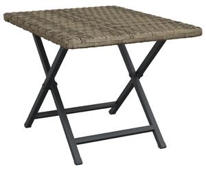 Składany stolik, szary, 45x35x32 cm, polirattan