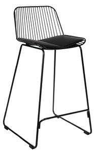 Niskie krzesło barowe z metalu Dill Low