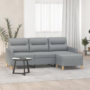 Sofa 3-osobowa z podnÃ³Å¼kiem, jasnoszara, 180 cm, tkaninÄ