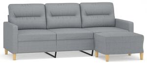 Sofa 3-osobowa z podnÃ³Å¼kiem, jasnoszara, 180 cm, tkaninÄ