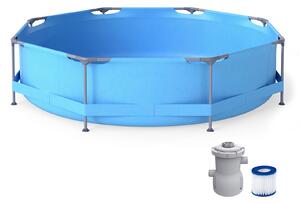 Basen ogrodowy okrągły z pompą filtrującą 360 cm x 76 cm 6125 L